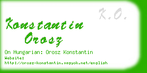 konstantin orosz business card